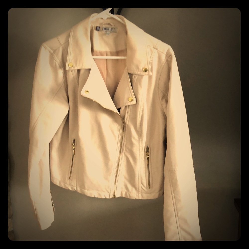 Leather coat by Jennifer Lopez